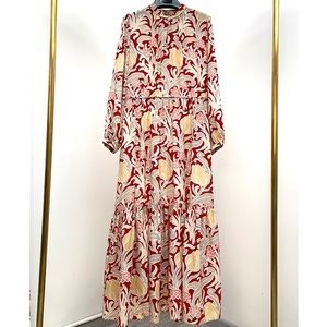 NEW🔥Vanessa Bruno Athe Floral Silk maxi Dress